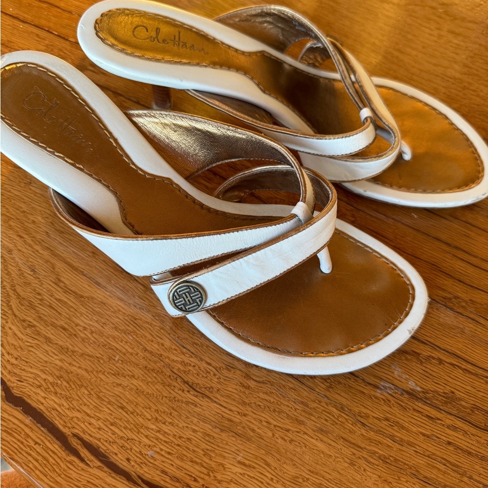 Cole Haan Women's Sandals in White and Brown